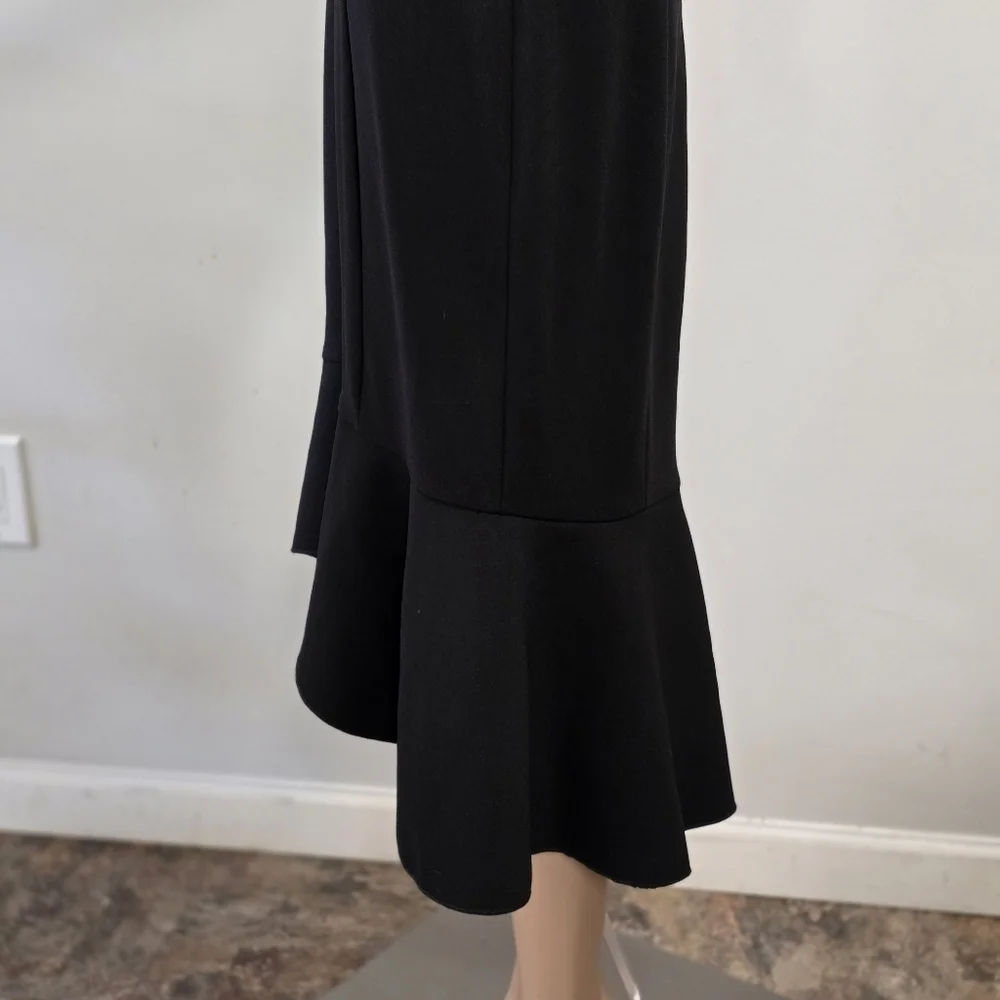 Laura Elegant Black Lace Trim Dress Size 10 Bow And Lace Embellishment - Picture 5 of 10